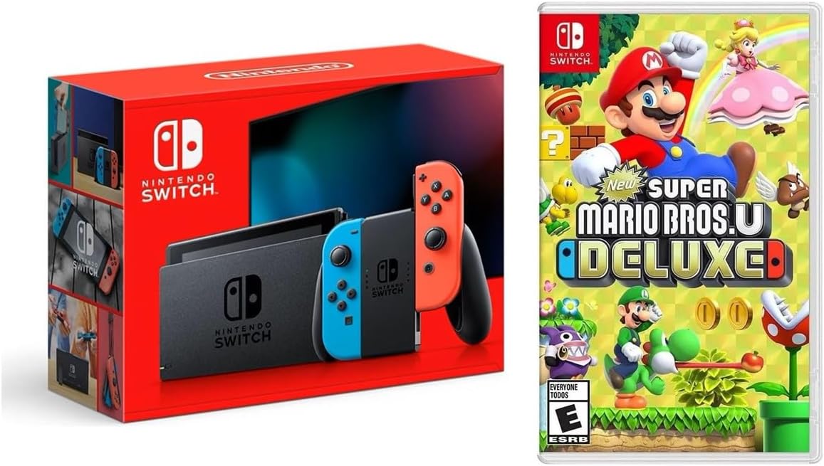 Consola Nintendo Switch Oled de 32 Gb con Videojuego Super Mario Bros U Deluxe