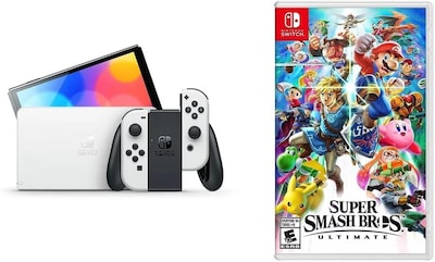 Foto 2 | Consola Nintendo Switch Oled con Videojuego Super Smash Bros