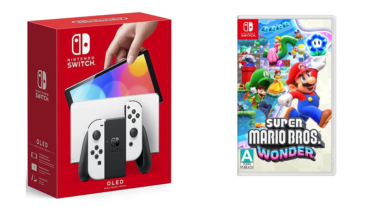 Consola Nintendo Switch - Oled 64 gb Blanco Versión Internacional + Juego Físico Super Mario Bros Wonder $6,598