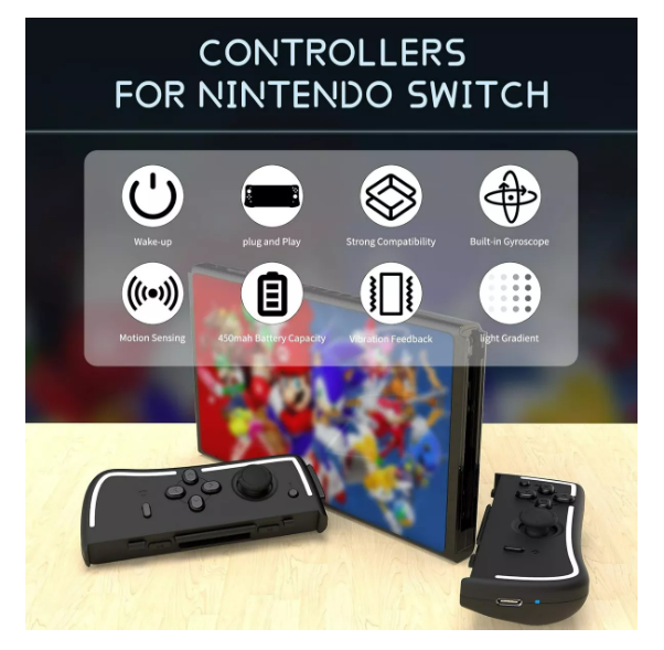 Foto 3 pulgar | Control Joy Stick con Luces RGB para Nintendo Switch