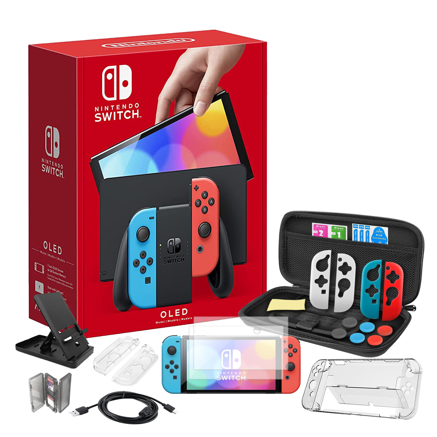 Foto 2 pulgar | Nintendo Switch Oled 64GB Neon Más Kit Accesorios 22 en 1