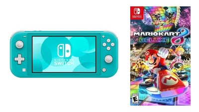 Foto 2 | Nintendo Switch Lite Turquesa Mas Juego Fisico De Mario Kart 8 Deluxe