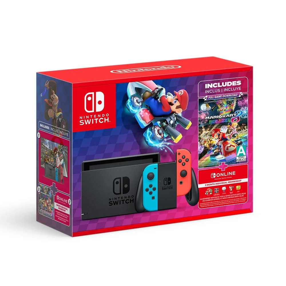 Foto 1 | Consola Nintendo Switch 1.1 Neon 32 Gb Mario Kart 8 + 3 Meses Switch Online