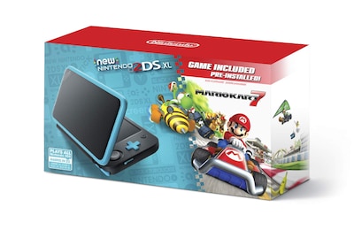 Foto 1 | Consola De Juegos Nintendo 2ds Xl Negro/turquesa Con Mario Kart 7 - Venta Internacional.