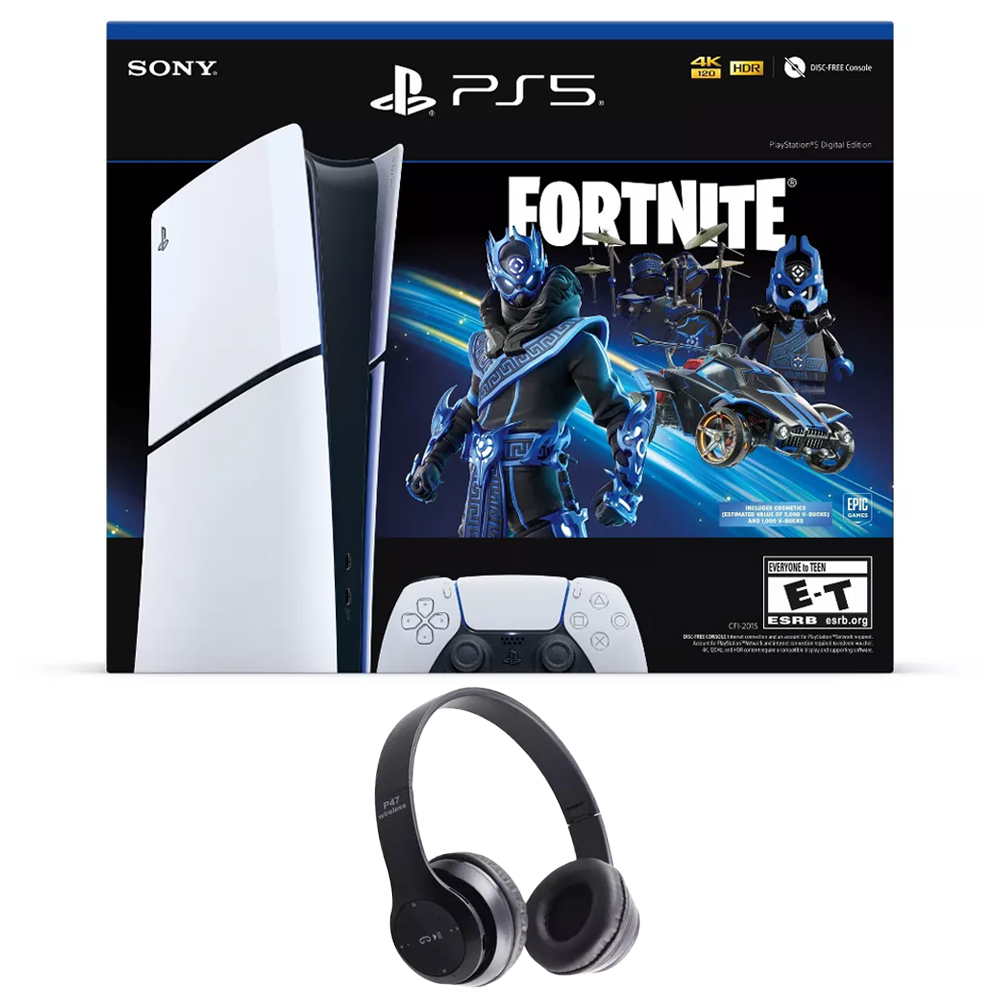 Consola Playstation 5 Slim 1 Tb Digital + Juego Descargable Fortnite + Audífonos Bluetooth