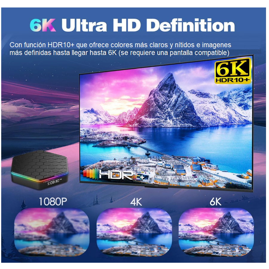 Foto 5 pulgar | Tv Box Prodotty T95z Plus 4gb RAM 32gb Android 12.0 con Luz Led