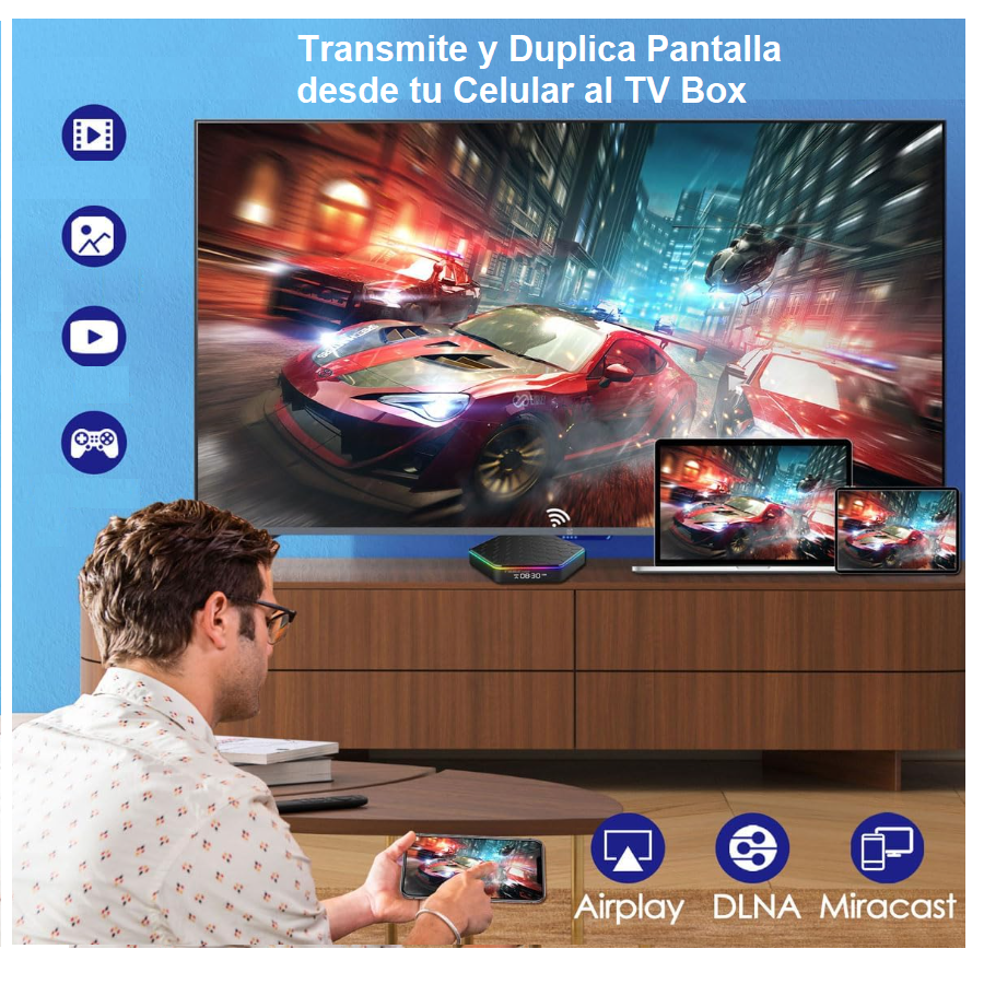 Foto 6 pulgar | Tv Box Prodotty T95z Plus 4gb RAM 32gb Android 12.0 con Luz Led