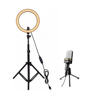 Foto 1 | Kit Para Creación De Contenido Brandtrendy: Micrófono Multifuncional Y Aro De Luz 3 Modos - Con Tripiés Ajustables