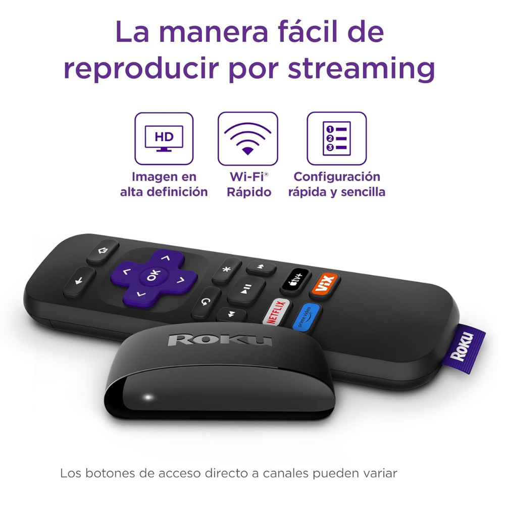 Foto 3 pulgar | Roku Express Hd 3960mx | Streaming Rápido Con Alexa, Siri Y Google | Incluye Control Y Hdmi