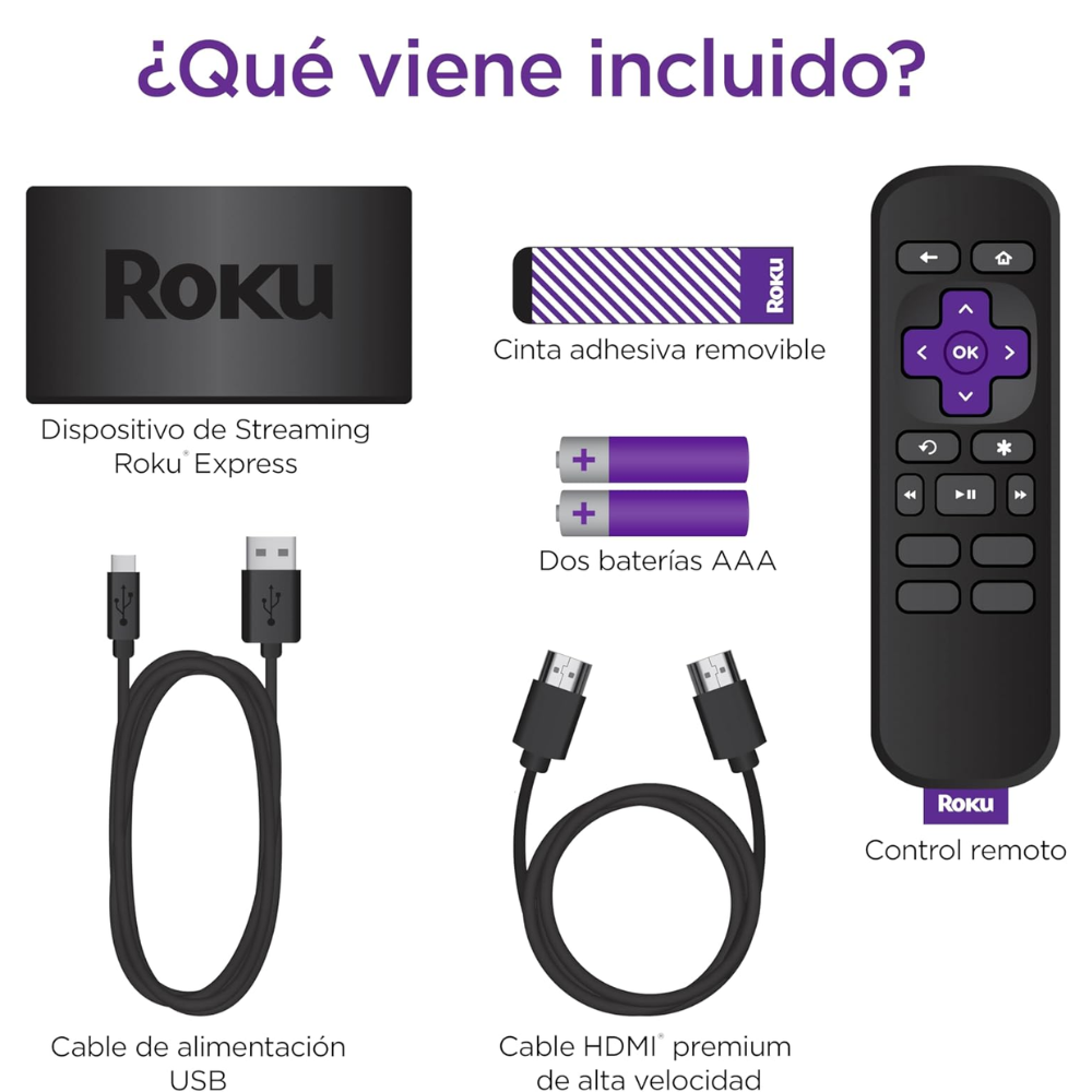 Foto 6 pulgar | Roku Express Hd 3960mx | Streaming Rápido Con Alexa, Siri Y Google | Incluye Control Y Hdmi
