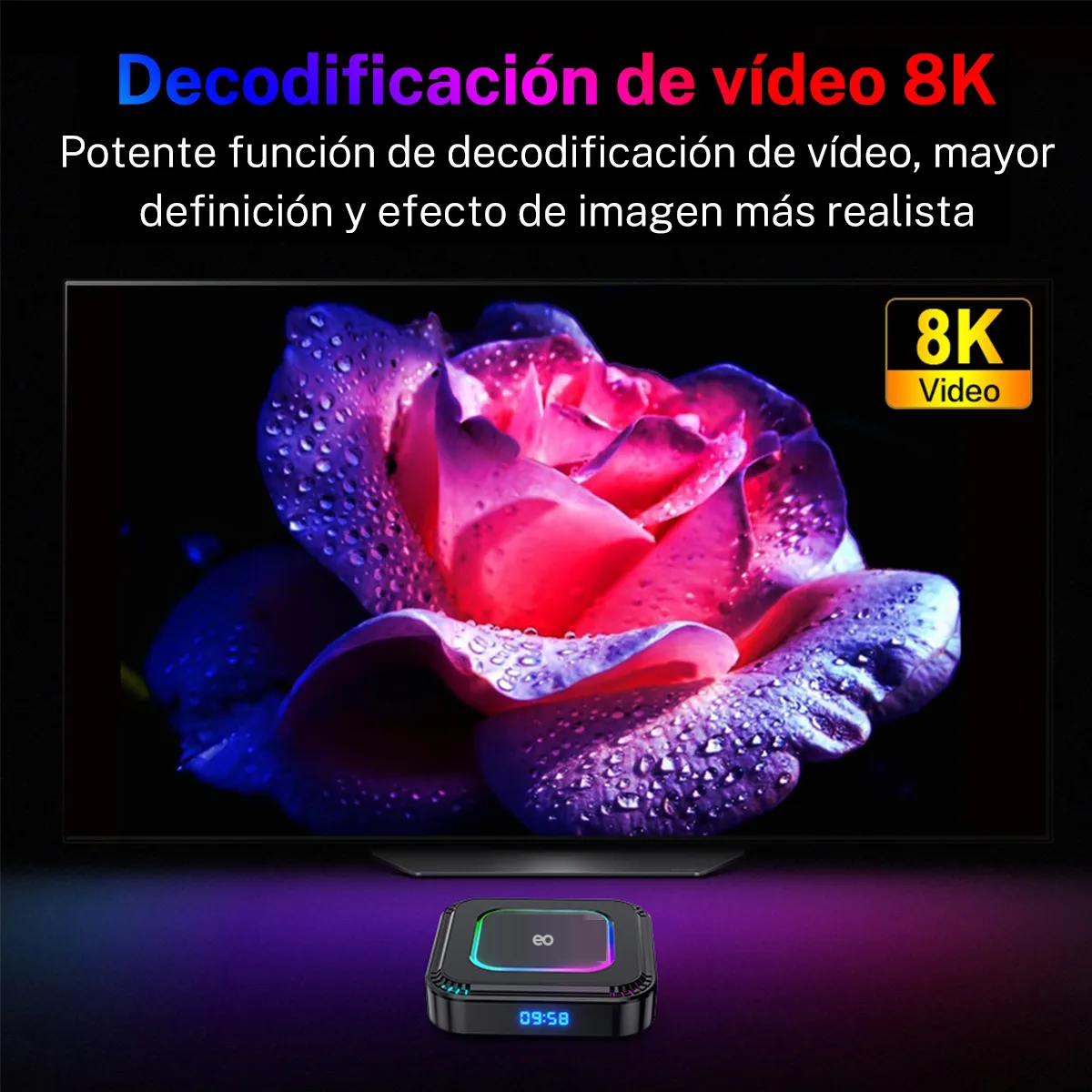 Foto 3 pulgar | Caja De Tv Replicator Multimedia Android 13 4g Y Caja De Tv  Eo Safe Imports Esi-20194 Negro