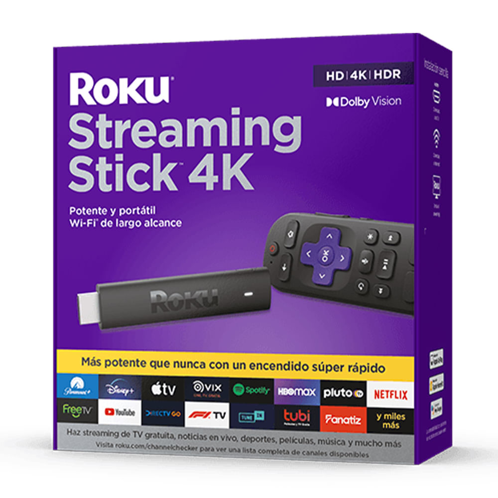 Foto 2 pulgar | Convertidor A Smart Tv Roku Streaming Stick 4k Con Control Por Voz  Dolby Vision  Diseño Que Se Oculta Detrás De Tu Tv