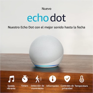 Foto 2 | Kit Alexa Echo Dot 5 Blanco + Focos Led Inteligentes Multicolor 2 Piezas