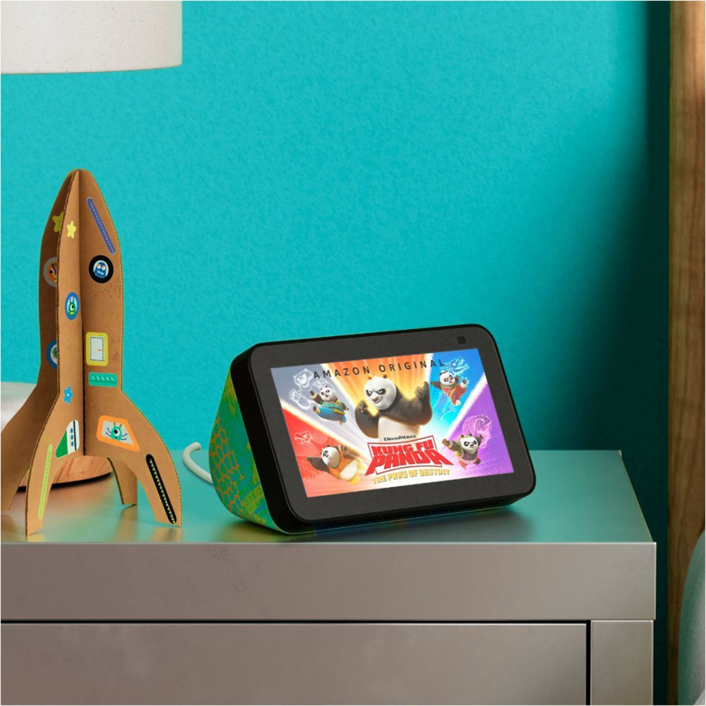 Foto 4 pulgar | Asistente Virtual Amazon Echo Show 5 Kids color Verdecon Asistente Alexa Diseño Camaleón