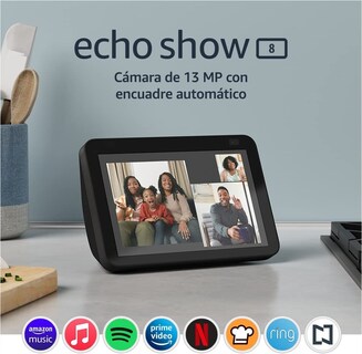 Foto 2 | Kit Alexa Echo Show 8 Negro + Focos Led Inteligentes 2 Pack