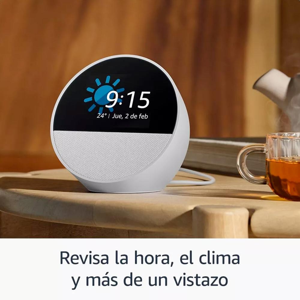 Foto 5 pulgar | Despertador Inteligente Alexa Amazon Echo Spot 2.83'' Asistente De Voz Smart Home Reproductor Color Blanco