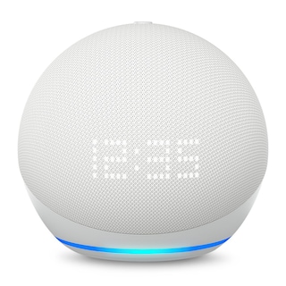 Foto 1 | Bocina Amazon Echo Dot 5ta Gen Con Reloj Blanco