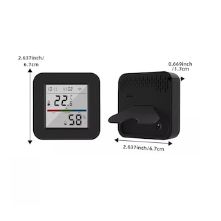 Foto 3 | 3 En1 Control Remoto Termómetro Higrómetro Wifi Alexa Google Eo Safe Imports Esi-16607 Negro