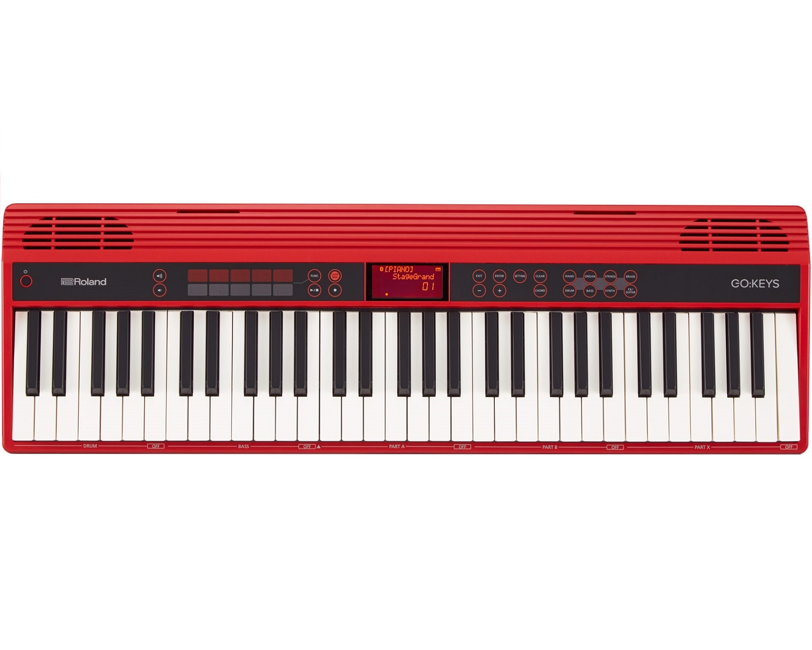 Foto 1 | Teclado Portatil Roland Go:Keys color Rojo