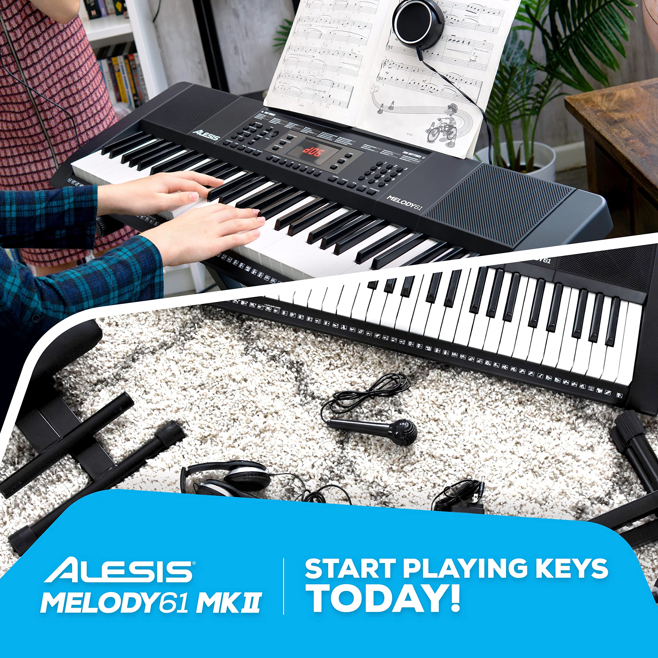 Foto 7 | Teclado Y Piano Alesis Melody De 61 Teclas Con Altavoces Para Principiantes - Venta Internacional.