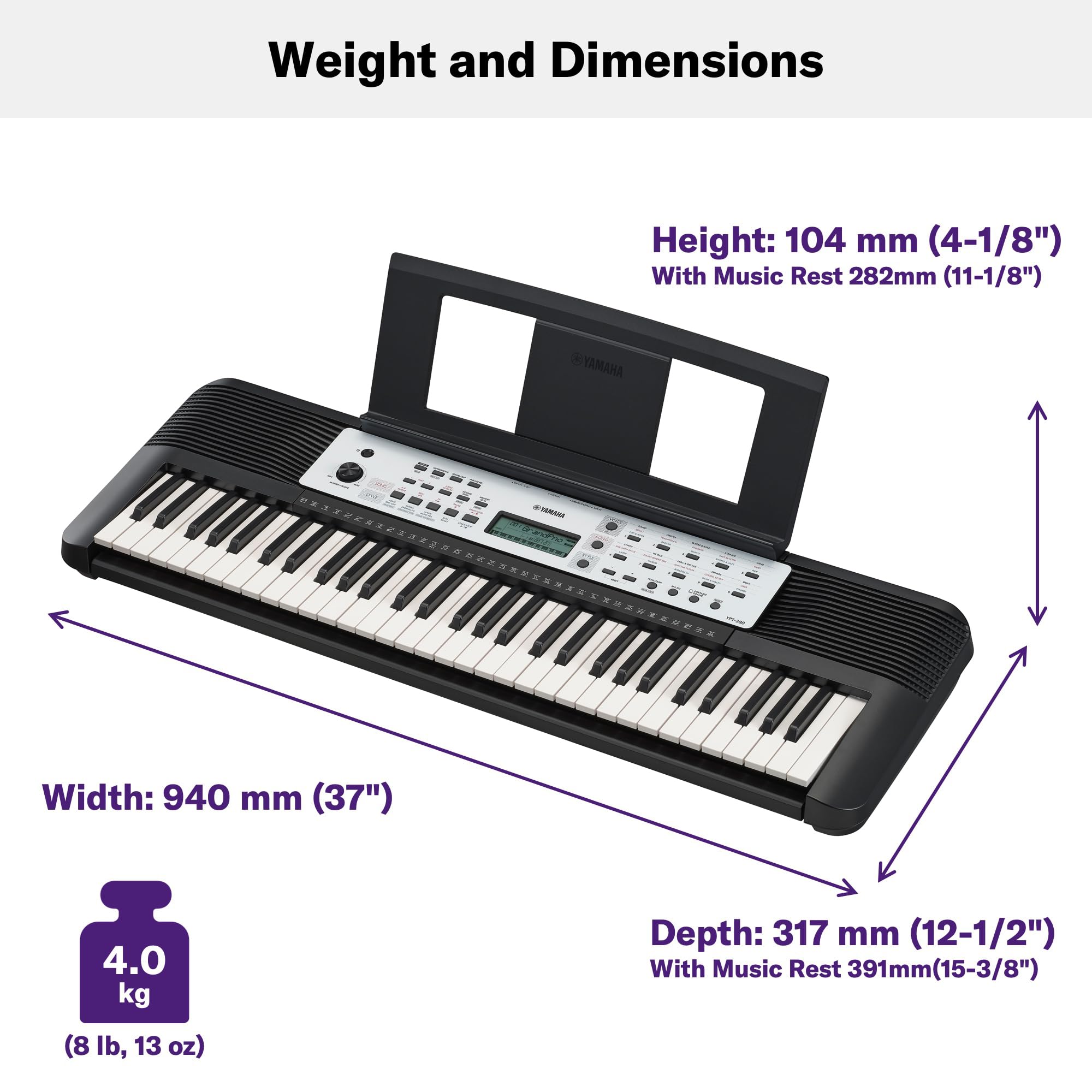 Foto 4 pulgar | Teclado Portátil Yamaha Ypt-280 Para Principiantes - Venta Internacional.
