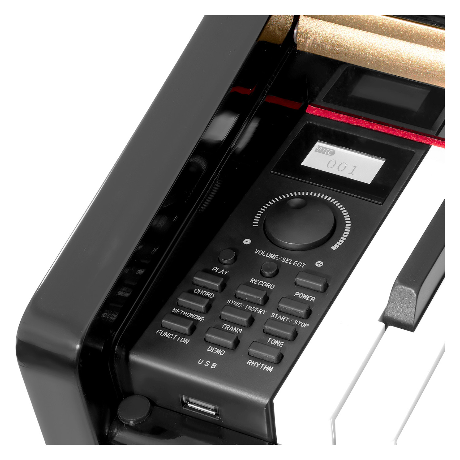 Foto 5 pulgar | Piano Teclado Electrico 88 Teclas Digital 15v 3a 900 Ritmos Audiotek