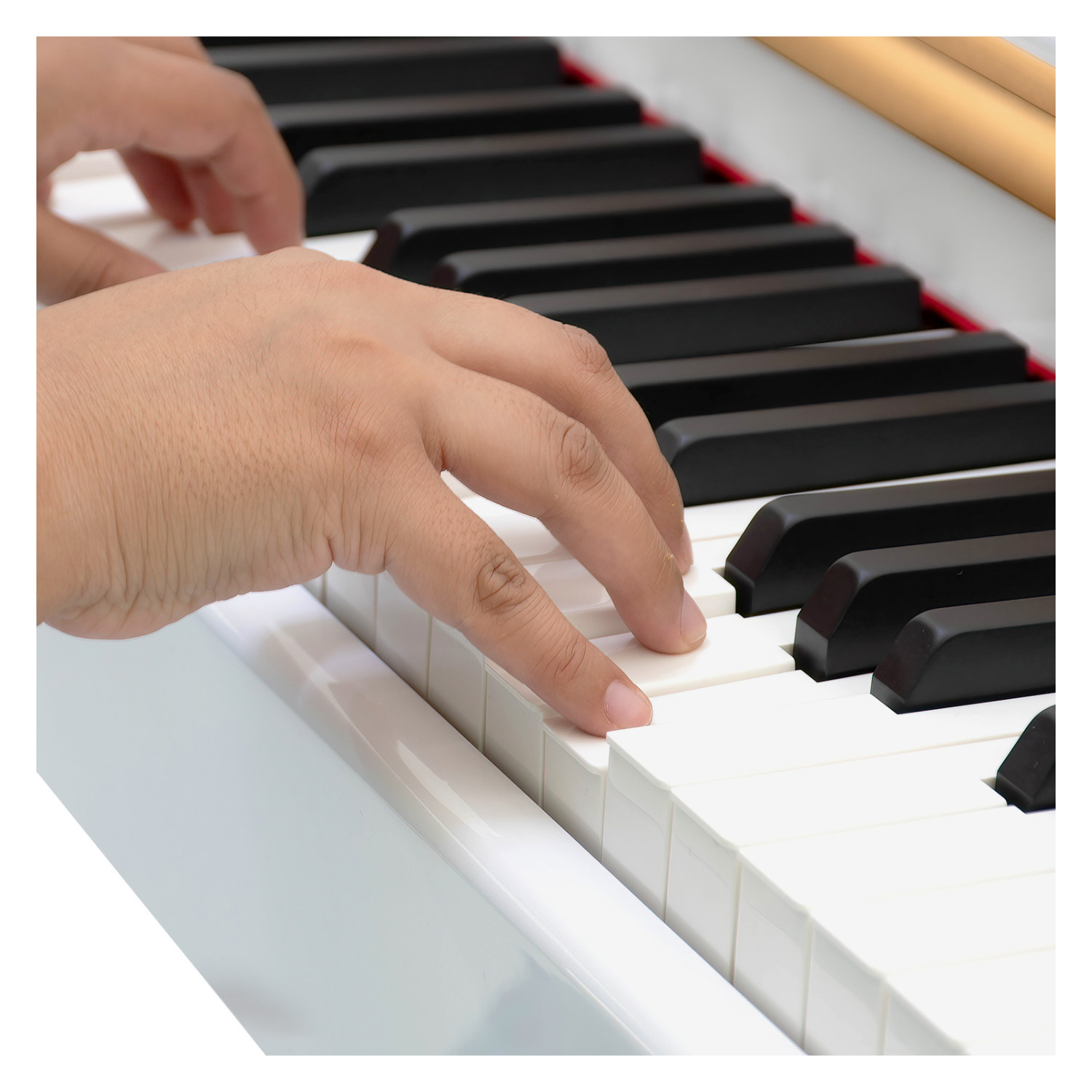 Foto 7 pulgar | Piano Teclado Electrico 88 Teclas Digital 15v 3a 900 Ritmos Blanco Audiotek
