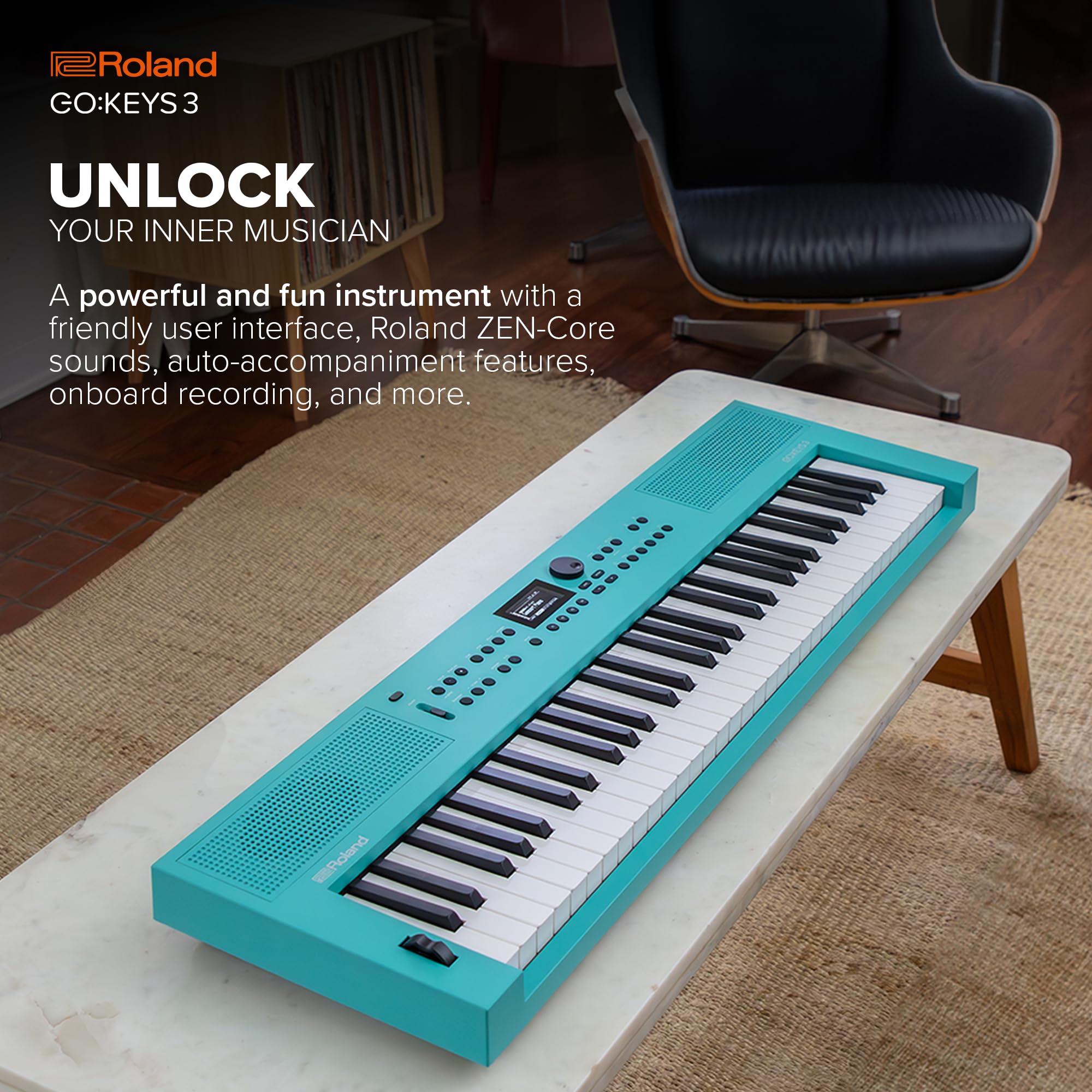 Foto 2 | Teclado De Creación Musical Roland Go:keys 3 61 Notas Turquesa - Venta Internacional.
