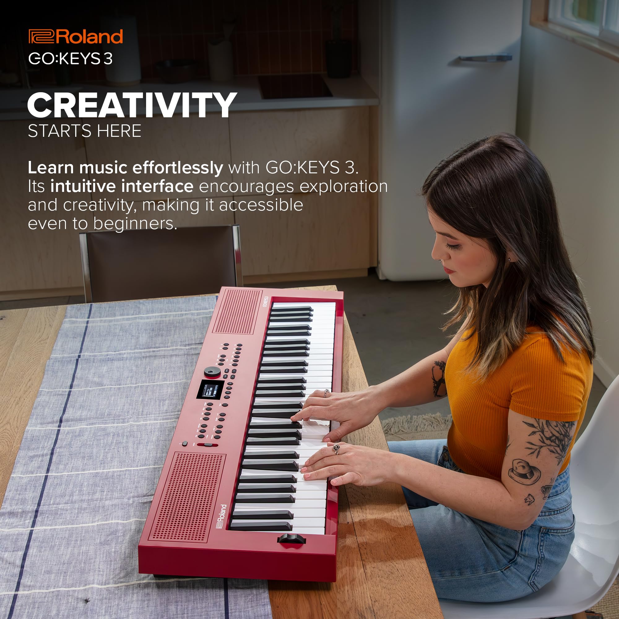 Foto 4 pulgar | Teclado De Creación Musical Roland Go:keys 3 61 Notas Turquesa - Venta Internacional.