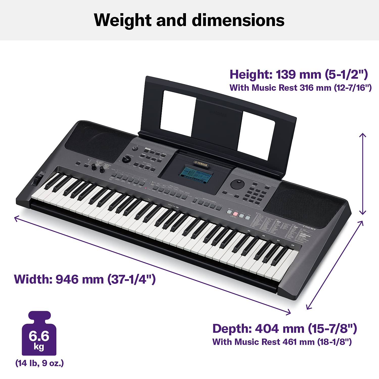 Foto 2 | Teclado Portátil Yamaha Psr-i500 De 61 Teclas Con Voces Indias - Venta Internacional.