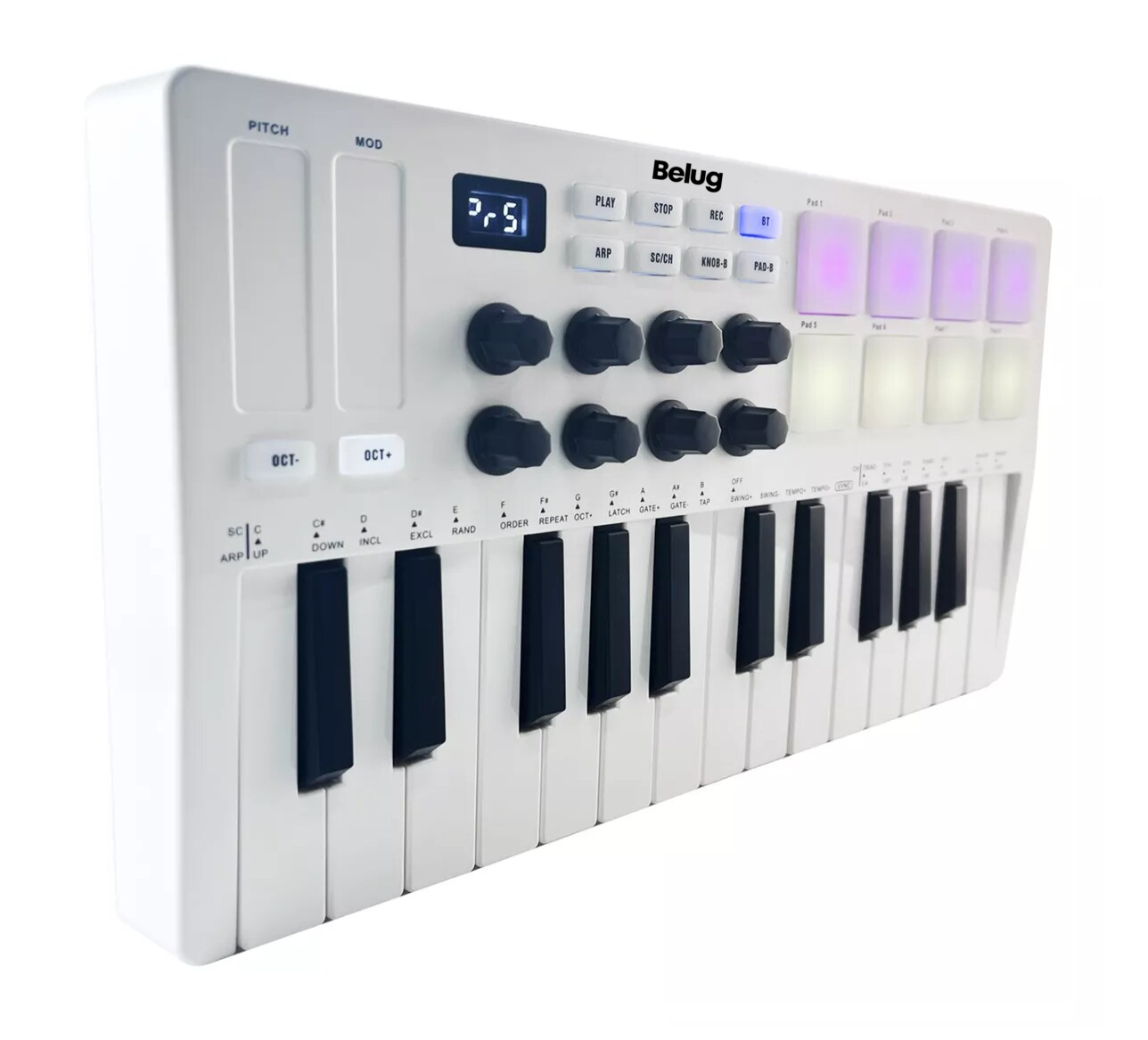 Foto 4 pulgar | Mini Piano Control Portable Usb Belug, Blanco