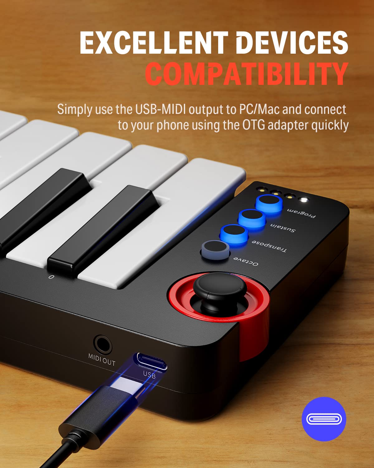 Foto 5 pulgar | Controlador De Teclado Midi Donner N-25 De 25 Teclas Para Principiantes - Venta Internacional.