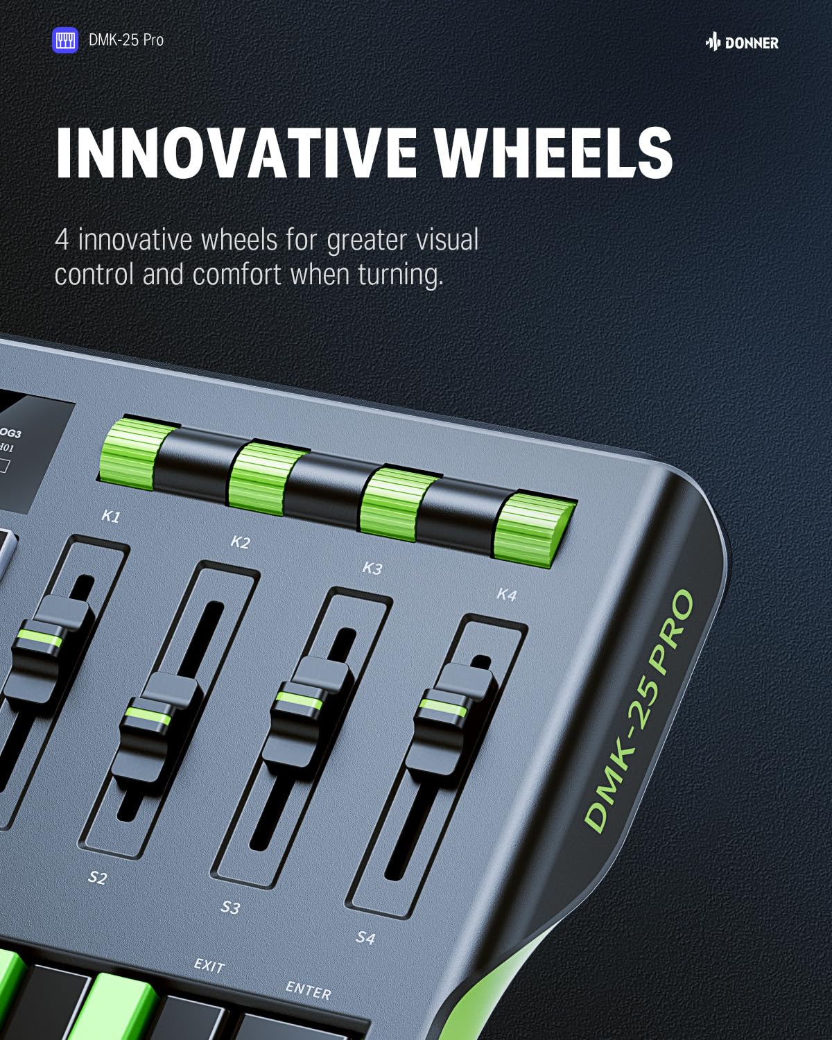 Foto 7 | Controlador De Teclado Midi Donner Dmk25 Pro 25 Mini Key - Venta Internacional.