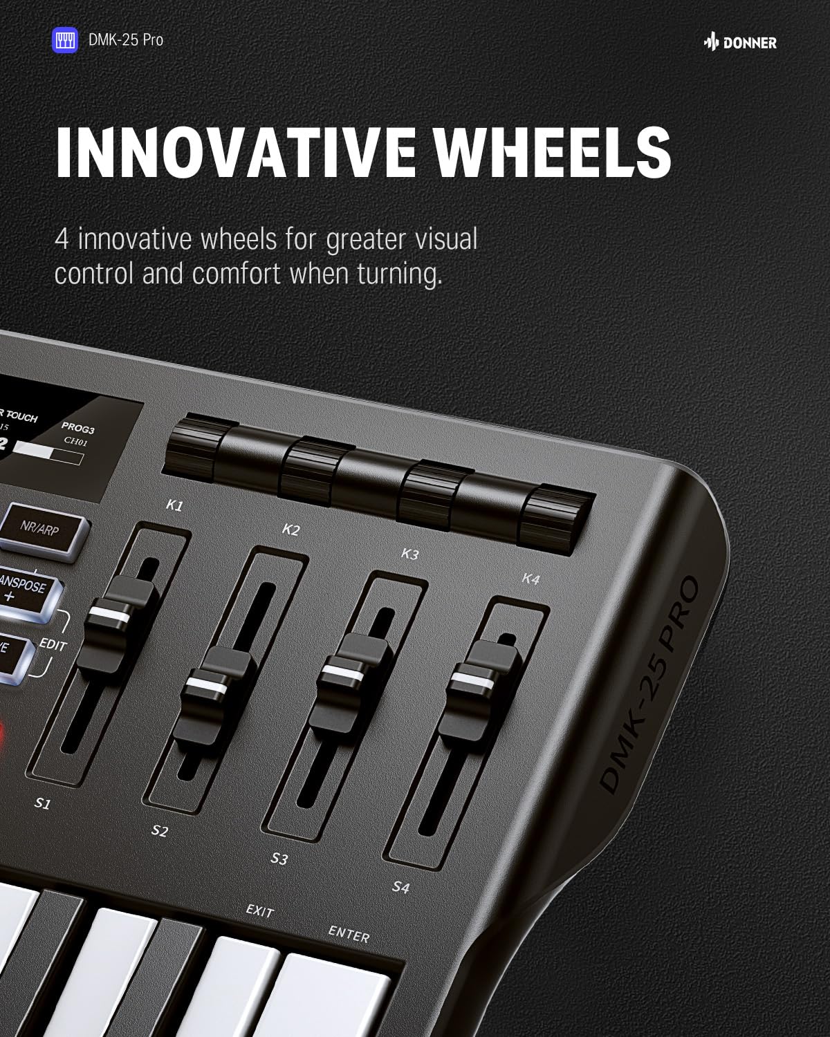 Foto 8 pulgar | Controlador De Teclado Midi Donner Dmk25 Pro 25 Mini Key - Venta Internacional.