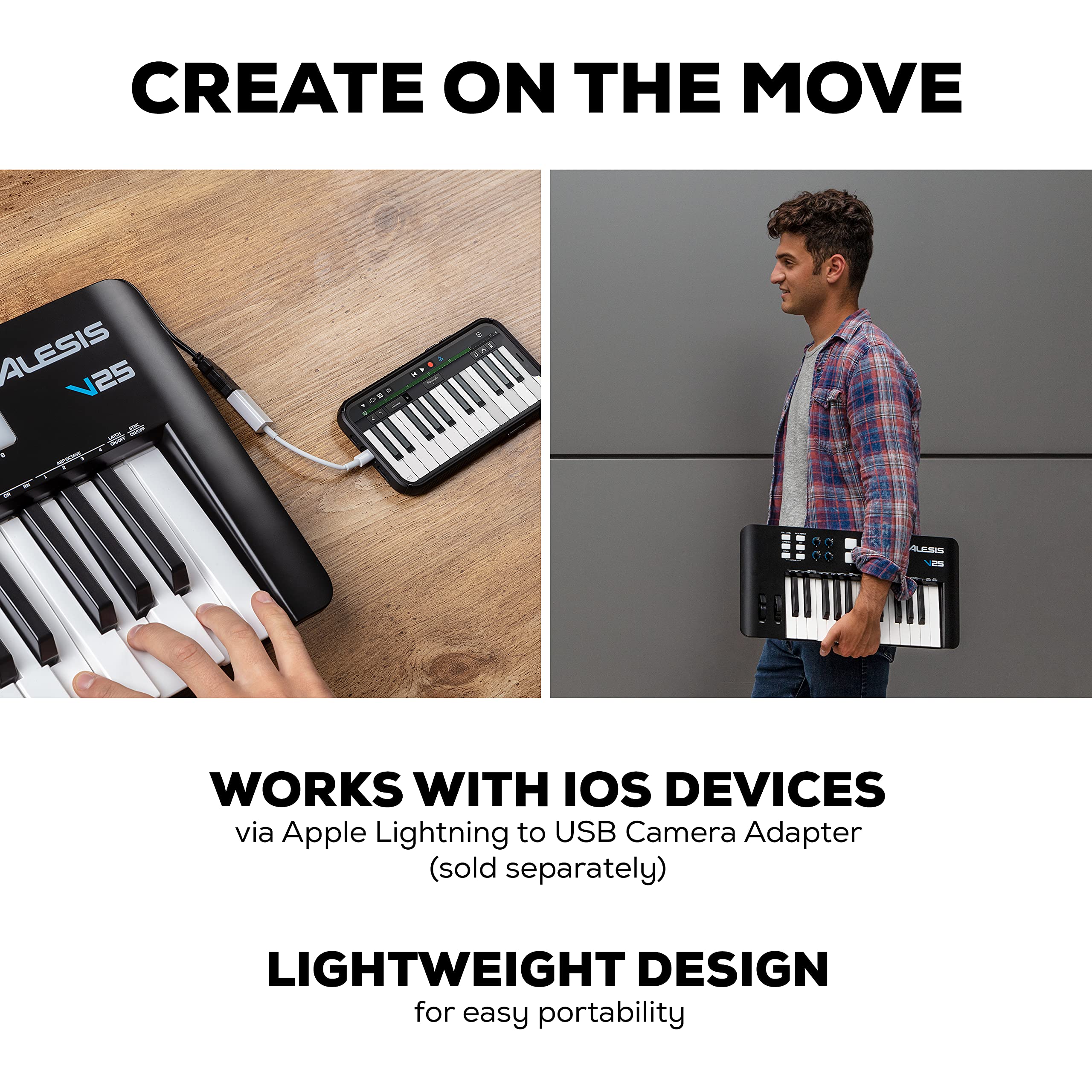 Foto 6 pulgar | Controlador De Teclado Usb Midi Alesis V25 Mkii 25 Teclas Negro - Venta Internacional.