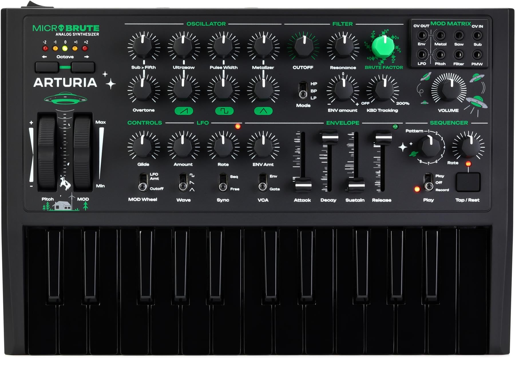 Foto 2 pulgar | Sintetizador Analógico Arturia Microbrute Ufo Con Steiner-parker - Venta Internacional.