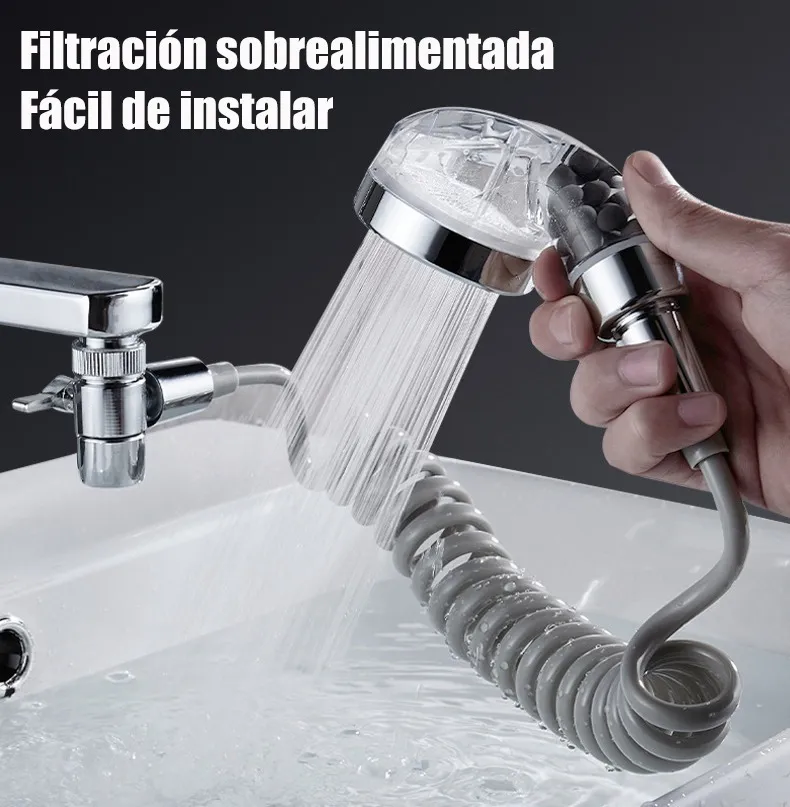 Foto 3 | Manguera Filtro Regadera Extensible Lavabo Grifo Flexible