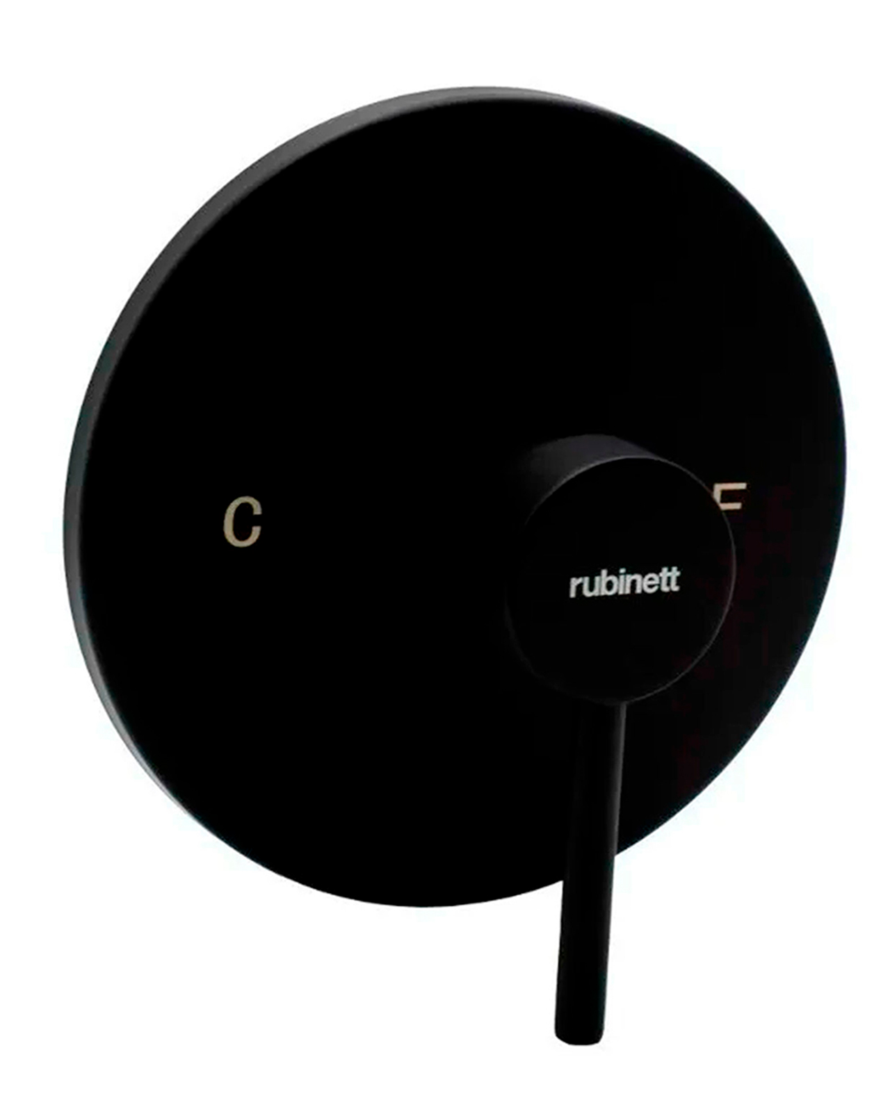 Foto 1 | Monomando Para Regadera Negro Mate Acero Inoxidable Rubinett