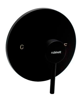 Foto 1 | Monomando Para Regadera Negro Mate Acero Inoxidable Rubinett