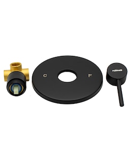 Foto 3 | Monomando Para Regadera Negro Mate Acero Inoxidable Rubinett