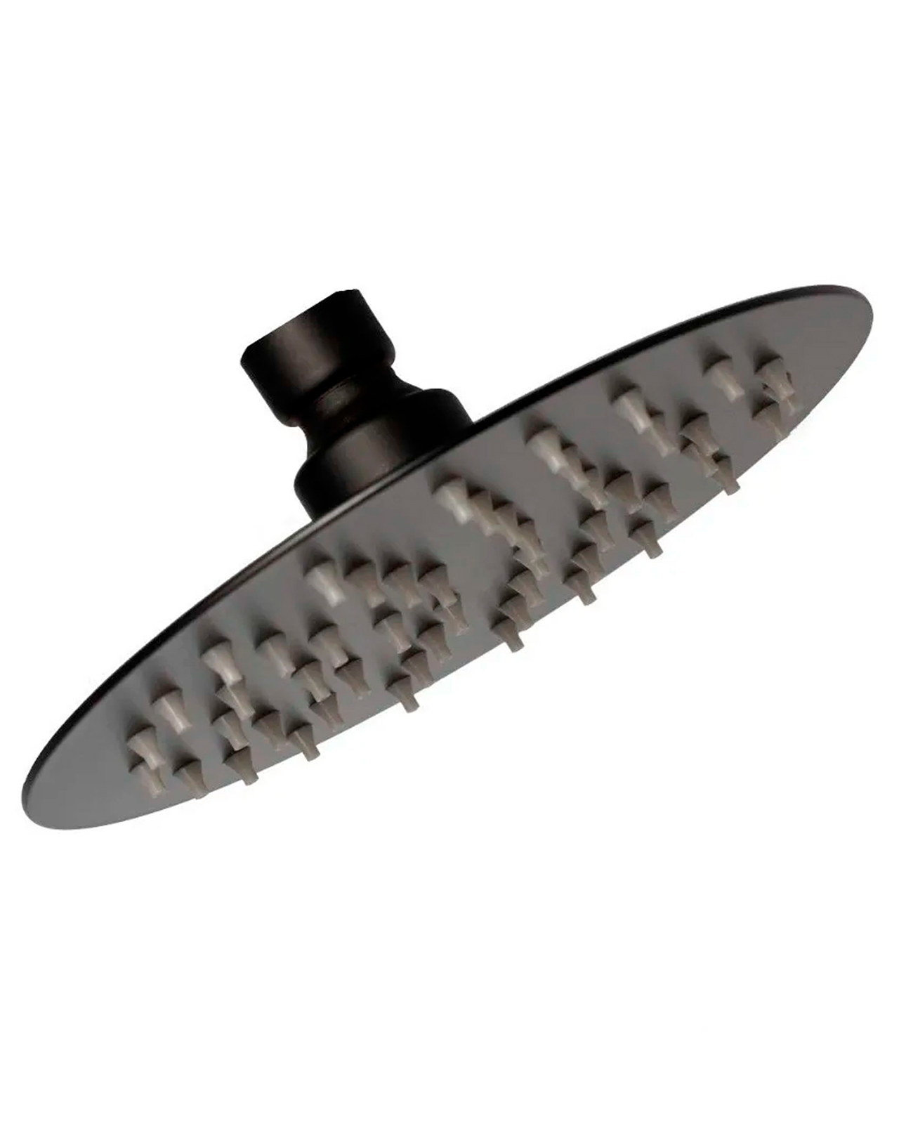 Foto 2 pulgar | Regadera Redonda Acero Inox 15cm Negro Mate Alta Y Baja Rubinett color Negro
