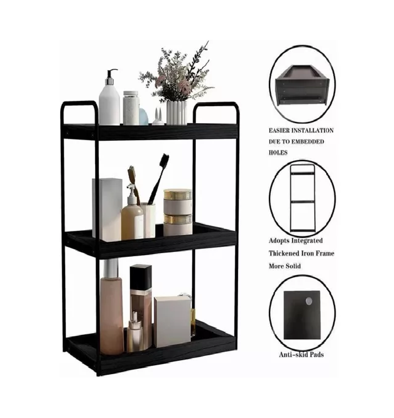 Foto 3 | Repisa para Baño Belug Negro