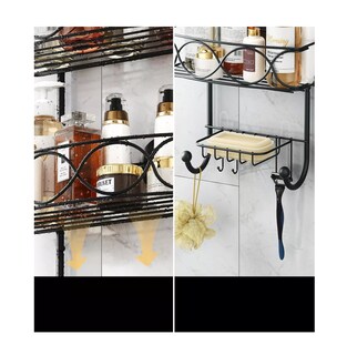 Foto 5 | Organizador para Regadera Belug Negro 3 Niveles