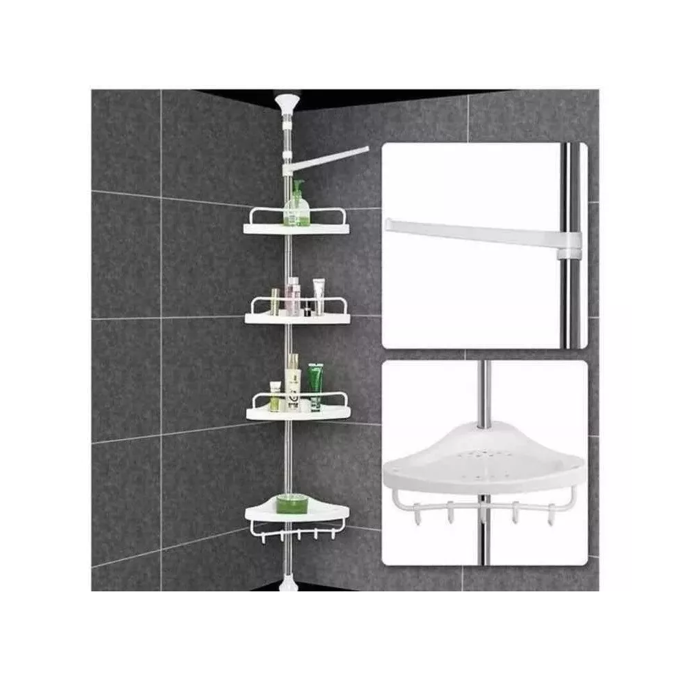 Foto 6 pulgar | Esquinero Para Baño Organizador Para Regadera Con 4 Niveles Blanco