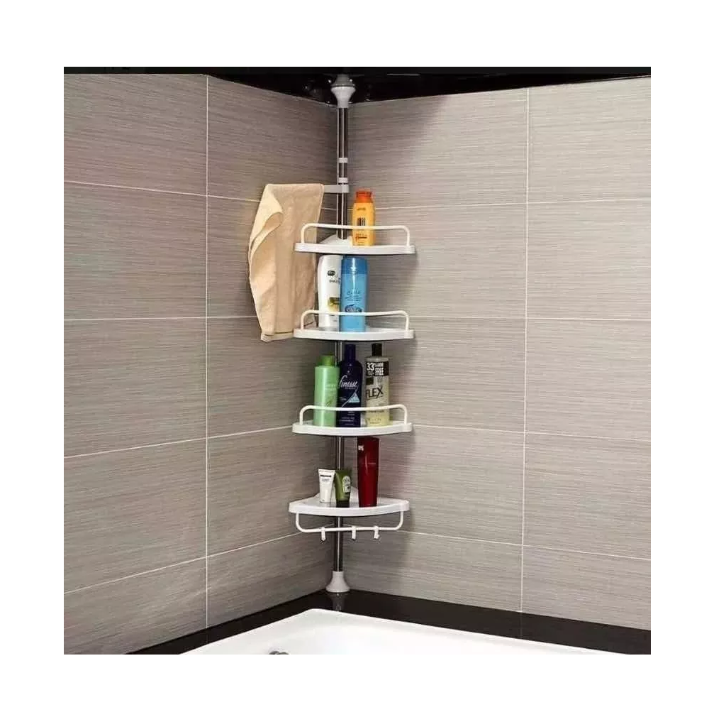 Foto 4 pulgar | Esquinero Para Baño Organizador Para Regadera Con 4 Niveles Blanco