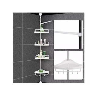 Foto 5 | Esquinero Para Baño Organizador Para Regadera Con 4 Niveles Blanco