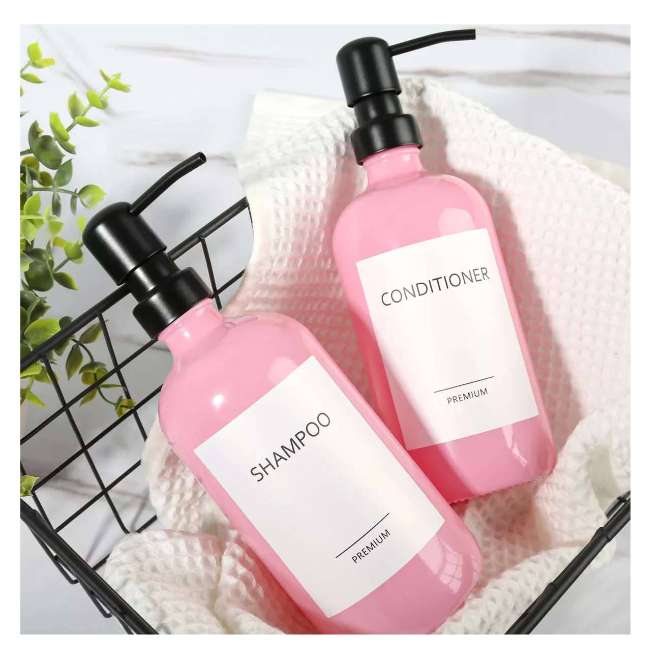 Foto 4 pulgar | Dispensador De Jabon 2 Kit Vidrio Baño Accesorios Rosa