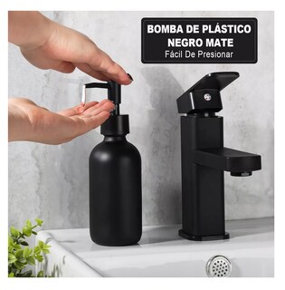Foto 3 | Dispensador De Jabon Liquido 4 Kit De Baño Y Cocina Negro