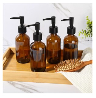 Foto 4 | Dispensador De Jabon Liquido 4 Kit De Baño Y Cocina Marrón