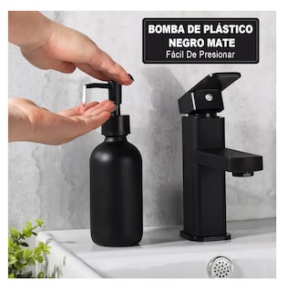 Foto 3 | Dispensador De Jabon Liquido 4 Kit De Baño Y Cocina Negro